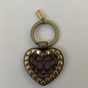 COACH Gold Heart Keychain